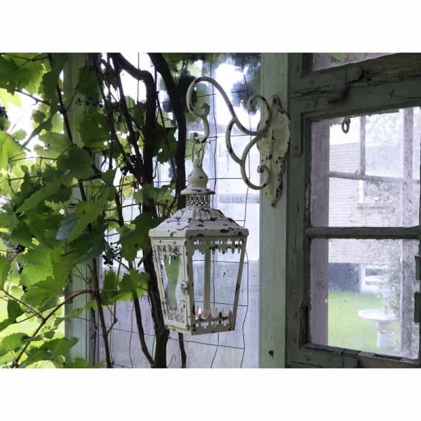 Chic Antique Wandhalter Haken Metall Weiß Shabby Vintage Landhaus Nostalgie 