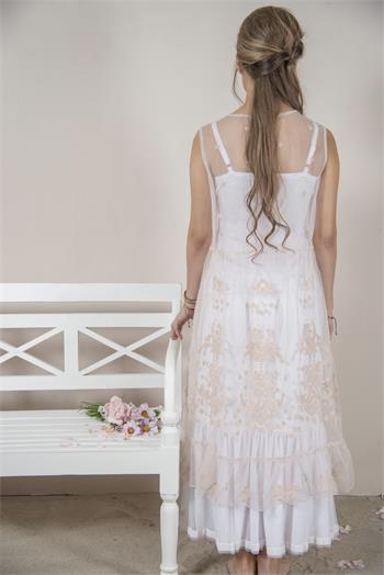 Jeanne d´Arc Living Kleid Hängerchen Trägerkleid Tea Rose Spitze Shabby Vintage 